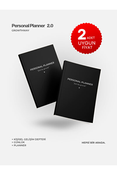 Growthway 2'li Personel Planner, Kişisel Planlayıcı, Alışkanlık Takibi