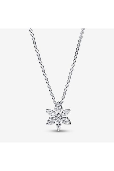 Pandora Colier cu Pandantiv stralucitor cu grup pentru ierbar Argint 925 - 45cm