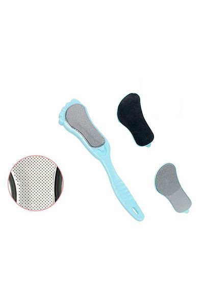 idei Heel file, 3-piece set, interchangeable accessories, metal and plastic