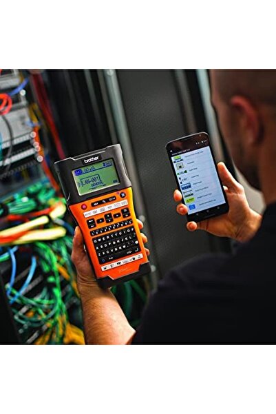 Brother طابعة ملصقات PT E550WVP، صانعة ملصقات محمولة للكهربائيين وتركيبات الشبكات