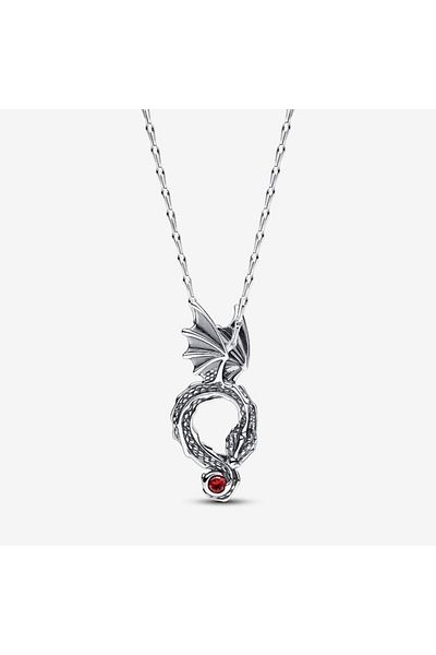 Pandora Colier cu pandantiv tip Dragon inspirat din Game of Thrones - 45cm