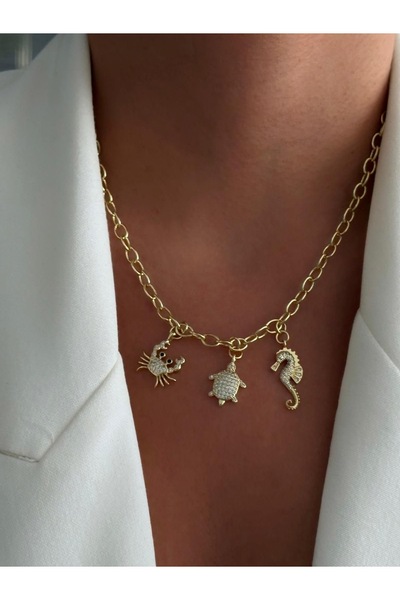 ALİA Charmlı kolye kadın zirkon taş