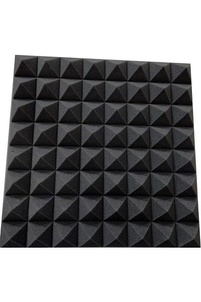 JMK , 10 Pc, Acoustic Foam Panels, 50 x 50 cm, Pyramid Design, Grey Sound Dampening Studio Tiles