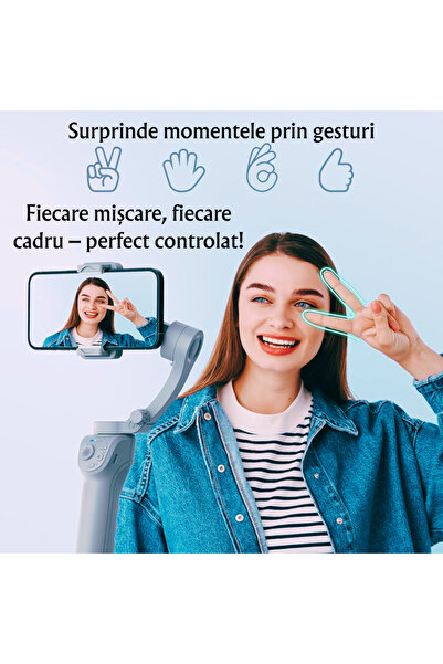 Alansa Stabilizator pentru telefon Alansa® Gimbal stabilizator 3 axe, urmarirea fetei si a obiectelor
