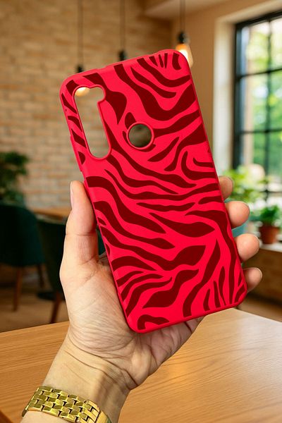 Vip Case حافظة مطاطية لهاتف Xiaomi Redmi Note 8 من السيليكون الممتص للصدمات باللون الأحمر زيبرا 277