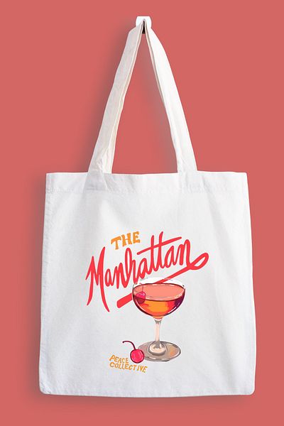 designedfy The Manhattan Cocktail Printed Cloth Bag, Tote Bag