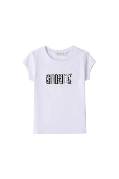 Sarabanda , T-shirt with animal print for girls, White, 164 cm