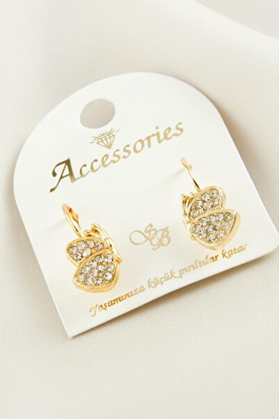ZERO LAND Sptrns Butterfly Stone (00411) Clip Earrings-Yellow