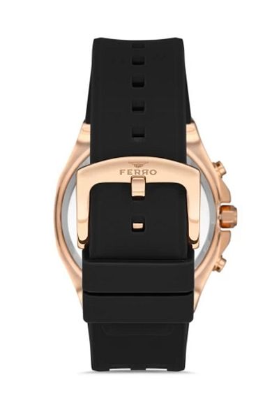 FERRO Black Silicone Cord Men's Wrist Watch Fm11307D-R