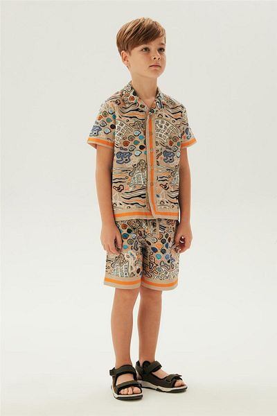 Nebbati Boy Patterned Shirt