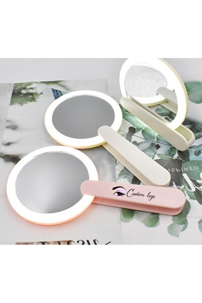 sgeteknoloji KATLANABİLİR BEYAZ RENK EL TİPİ IŞIKLI LED TAŞINABİLİR MAKYAJ AY...