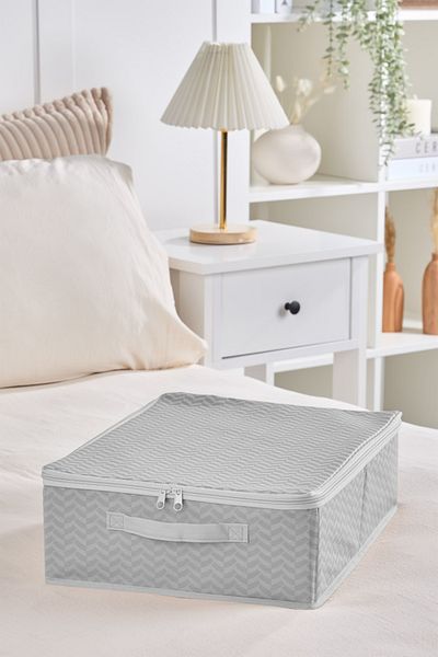 Serstil Cutie de bază de dimensiuni mici |   Cutie de depozitare organizatoare sub pat cu capac cu fermoar - 30x38x12cm