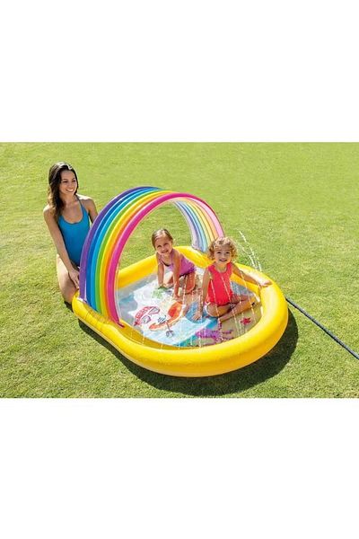 Intex حوض سباحة قوس قزح برش 147x130x86 سم
