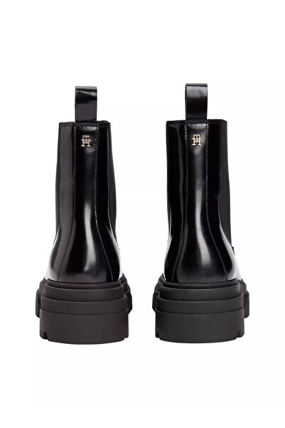 Tommy Hilfiger Kadın Kalın Tabanlı Chelsea Bot - Siyah