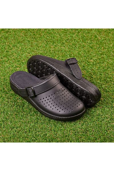 Tellus Leather medical clogs “Tellus” 04-04, Black - 41