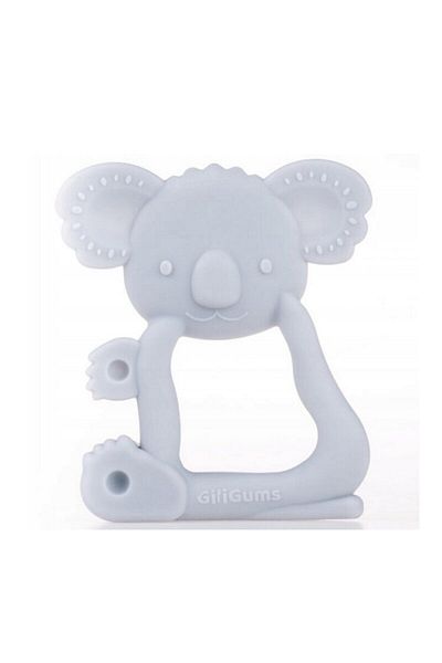 GiliGums Teething toy, Giligums, Koala, For gum massage, Silicone BPA Free, 3 months+, Gray