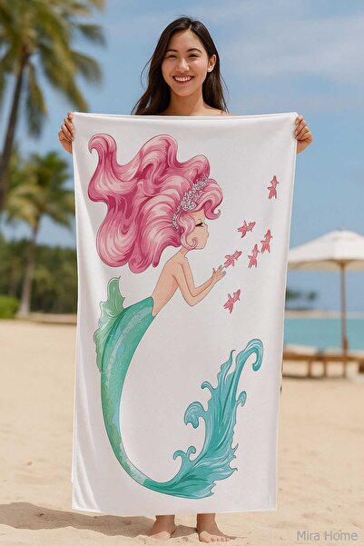 ALPACO Seadream Tropical Patterned Beach Towel 70X140 cm Mermaid