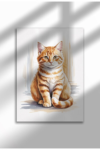 21mxm Poster de artă cu pisică amuzantă, pictură digitală, decor de perete cu...