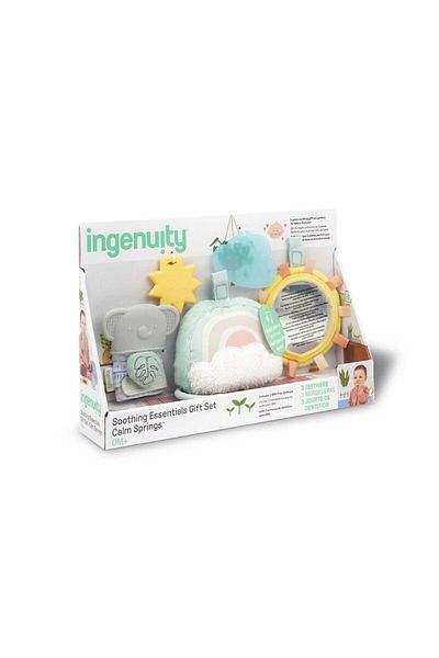 Ingenuity Set dentitie, Ingenuity, Calm Springs Soothin Essentials, 5 piese, Fara BPA, 0 luni+, Multicolor