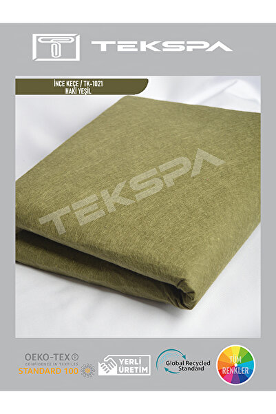 KEÇE DÜNYASI لباد أخضر كاكي رفيع 100X100