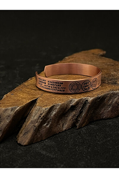 Rupen Kraft سوار نحاسي نقي 100% مدرع من النحاس النقي مع رقم الحظ وحماية سحرية...