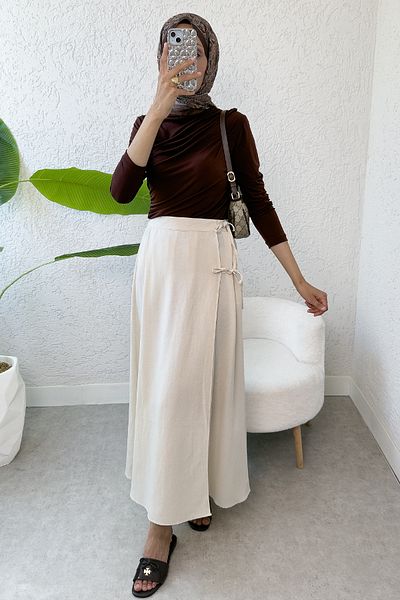 Salih Çelebi Fusta One Piece Cross Tie 2356 - BEJ