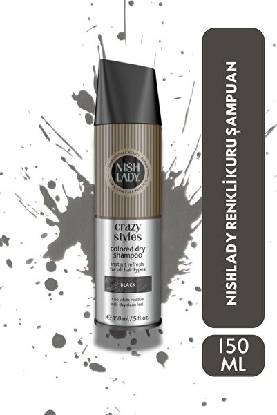 NISHLADY RENKLİ KURU ŞAMPUAN SİYAH RENK (150 ML)