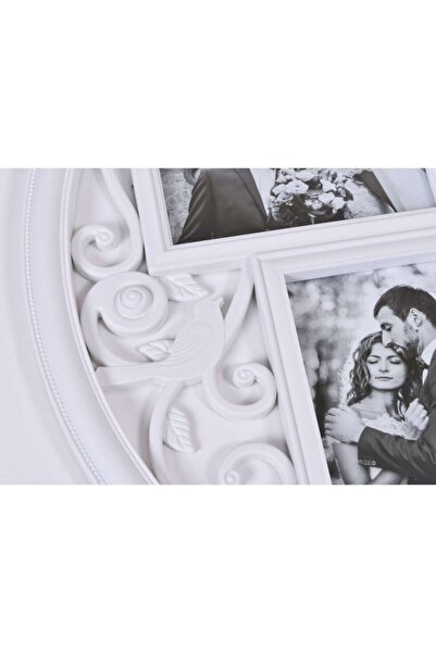 Palmonix Breva Photo Frame Collage 6 Photos, Heart Shape, Color White