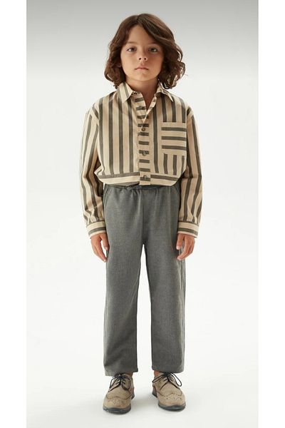 ASL GOLF CLUB Boys' Fabric School Trousers - 100% Cotton, 6-10 Years Old, Comfortable Fit