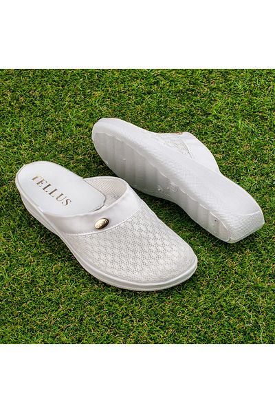 Tellus Women's mesh slippers “Tellus” 51-21, White - 39