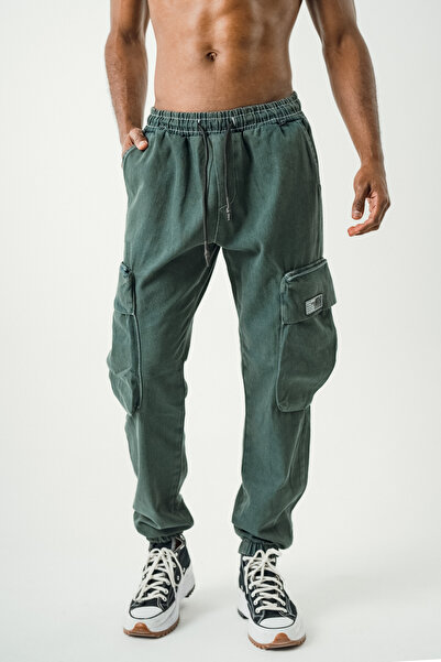 Denim Republic Khaki Cargo Pocket Jogger Pants