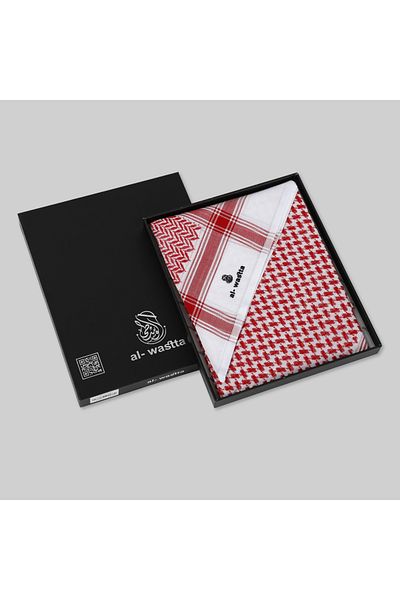 alwastta Red Middle Shemagh R617