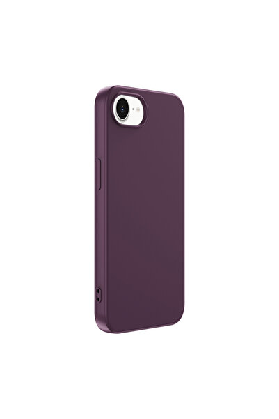 Gpack iPhone 16E uyumlu Kılıf Mara Lansman Soft Silikon İçi Kadife Mürdüm