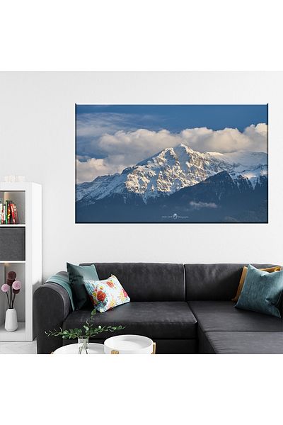 RsStyle Print Canvas Painting - The Greatness of Nature – The Purity and Strength of the Mountains, 120x80 cm