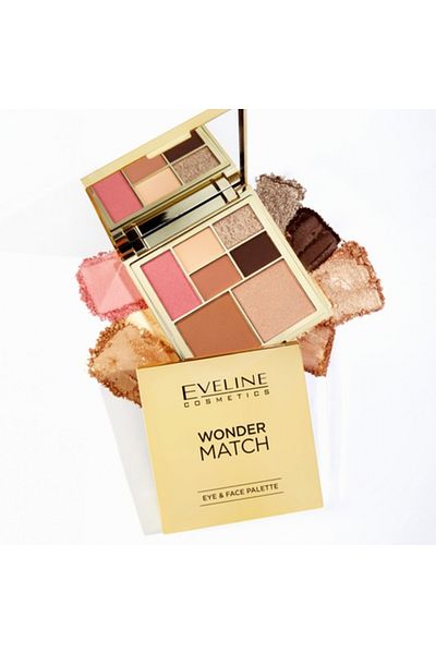 Eveline Cosmetics Paleta Eveline Wonder Match 14g – Fard de pleoape, Blush, Bronzer și Iluminator pentru față și ochi