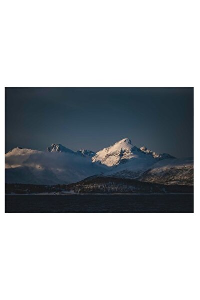 OEM Tablou Canvas, Lumina diminetii peste muntii inzapeziti