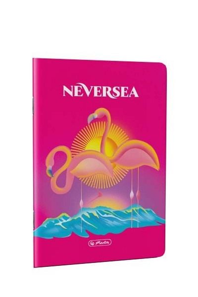 Herlitz Caiet A5 Dreams of Neversea, 48 de coli, grilă liniată, culoare multicoloră, material hârtie