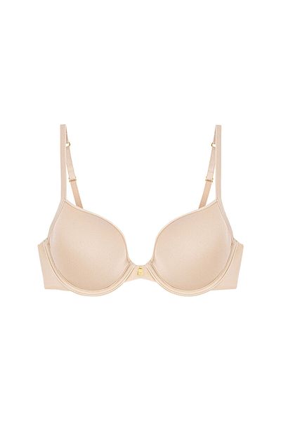 Triumph Sutien Body Make-Up Essentials, jumatate de cupa, cu burete si armatura, Triumph, 80C EU, bej