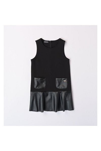 Sarabanda Sleeveless Dress for Girls, Sarabanda, Black, 98-104 cm
