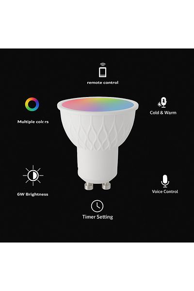 Lodi Smart Hand 5W GU10 Multi-color (RGBWA) App Control