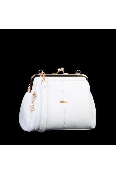 Nas Bag Geantă de umăr și crossbody Scholar Clip-on Vintage (dimensiunea este de 23x20 cm) Victoria albă