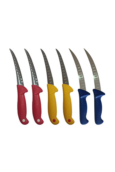 Rovitech Cuțite profesionale de măcelar, lamă zimțată antiaderentă, 6 bucăți