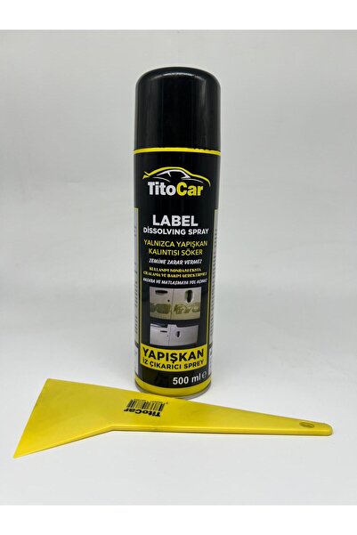 titocar Yapışkan İz Çıkarıcı Sprey 500 ml & Kazıyıcı Ragle