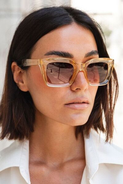 Makro Optik Retro Square Bone Uv400 Protection Women's Sunglasses