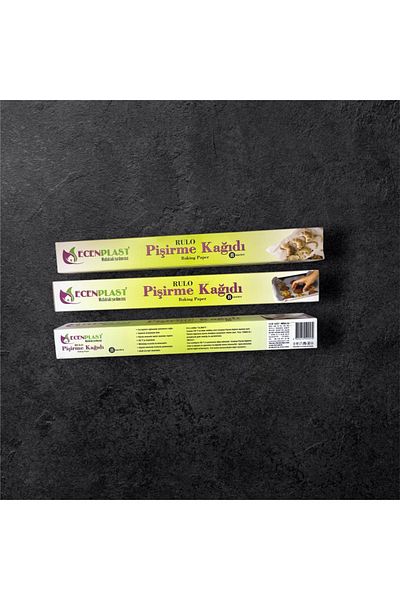 ecenplast 8 Meter Roll Baking Paper – Pack of 3 Suitable for Food Contact, Non-Stick & Fireproof