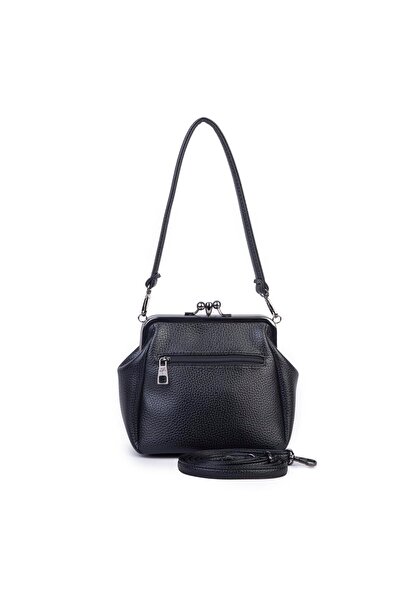 Nas Bag Mini Vintage Scholarship Clip Women's Shoulder and Crossbody Bag Black Lopez (20X17 cm)