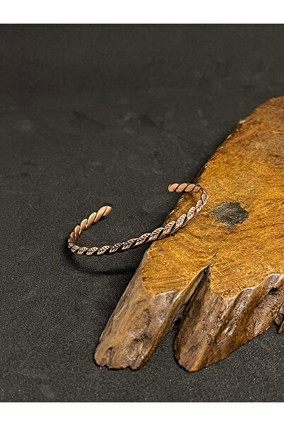 Rupen Kraft سوار نحاسي من النحاس النقي بنسبة 100%، سوار نحاسي منقوش ملتوي، سو...