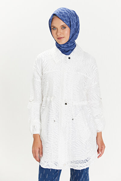 Setrms Zebra Desenli Organze Kap