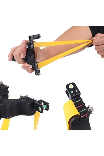 xpress sales Professional Slingshot with Laser and Spirit Level, Spare Bands Included and 100 Metallic Balls