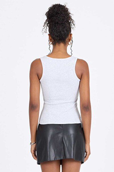 ZACHARIUZ Gri Kaşkorse Fitilli Atlet